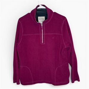 Old Navy Womens 1/4 Zip-Up Fleece Sweater Magenta Size XL